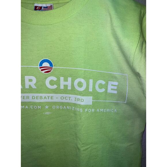 Vintage Barack Obama Shirt Vote It's A Clear Choice America Democracy Tee Small - Picture 3 of 9